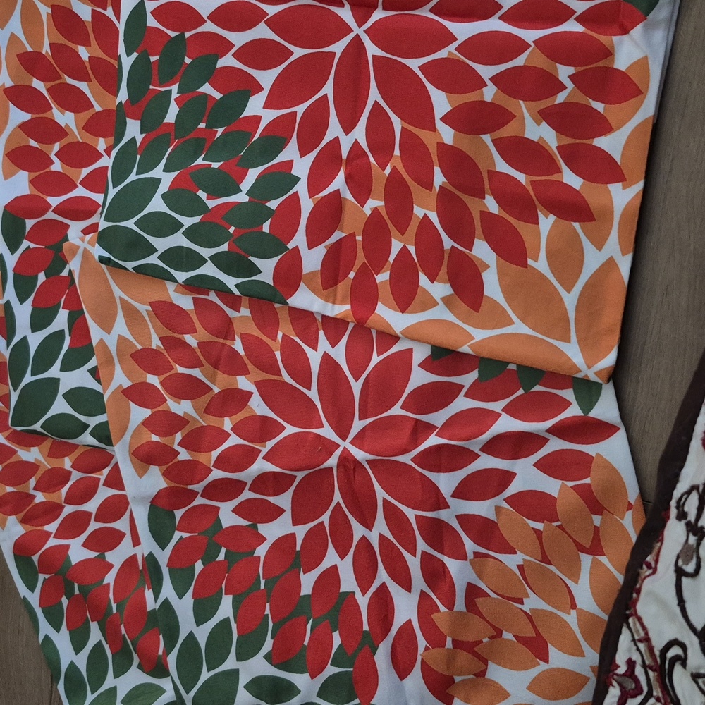 Orange Sage Green Dahlias Pillow Covers 18x18 Set Of 4